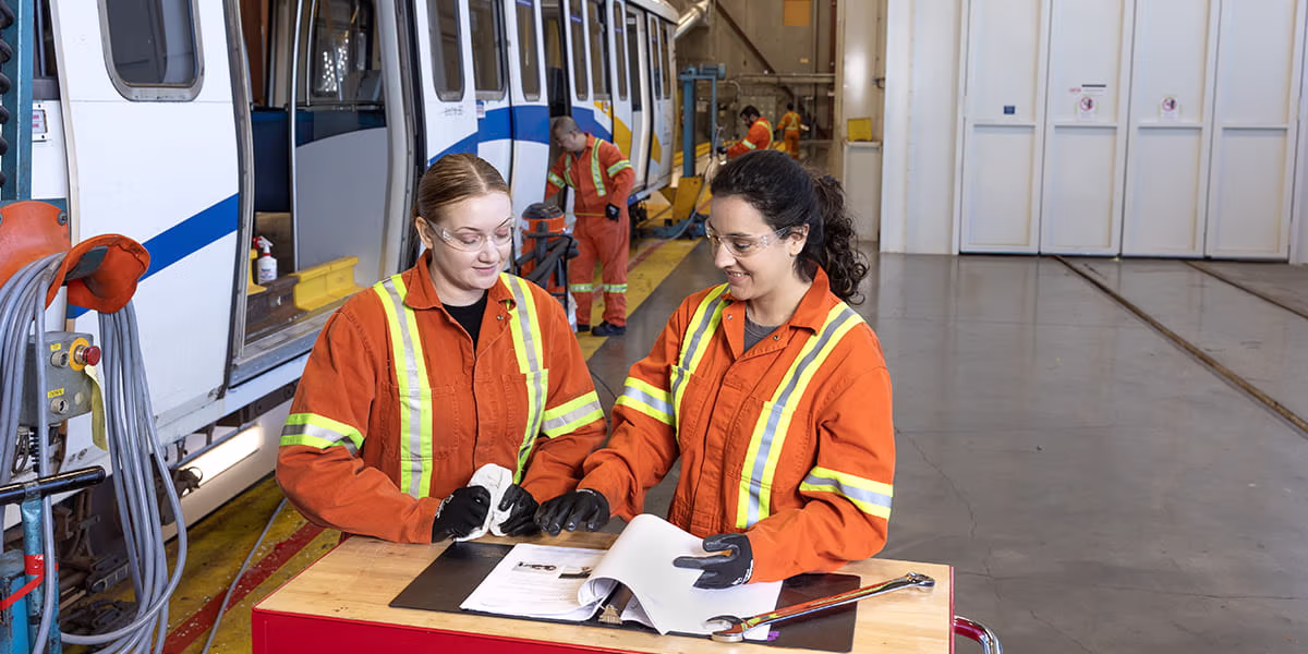 Two women in trades at BCRTC