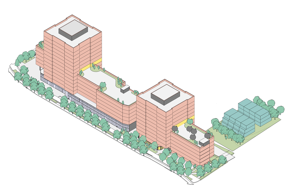 Massing image diagram of Moodyville real estate project