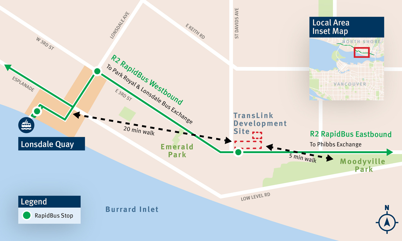 Location map of Moodyville real estate project