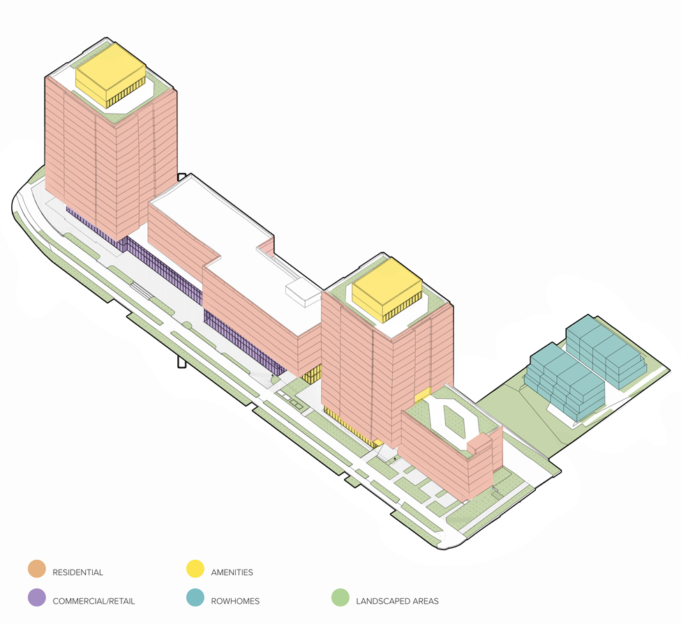 Massing image diagram of Moodyville real estate project