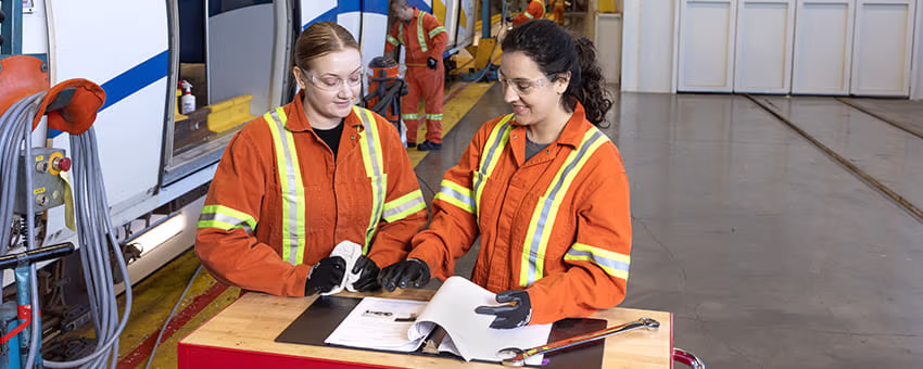 Two women in trades at BCRTC