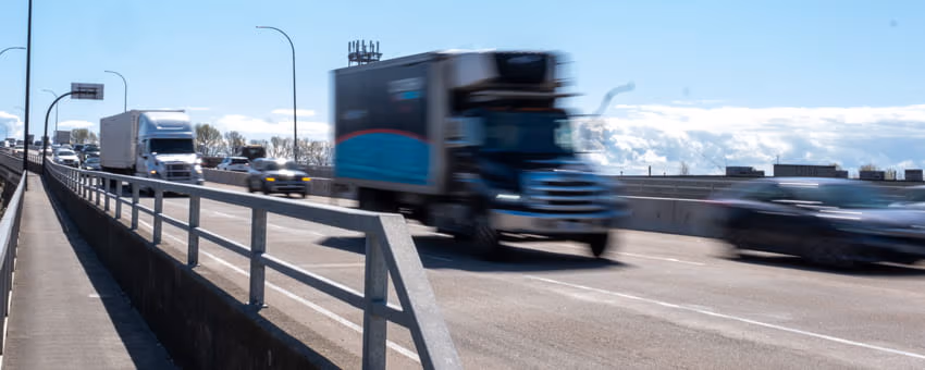Traffic on Knight Street Bridge