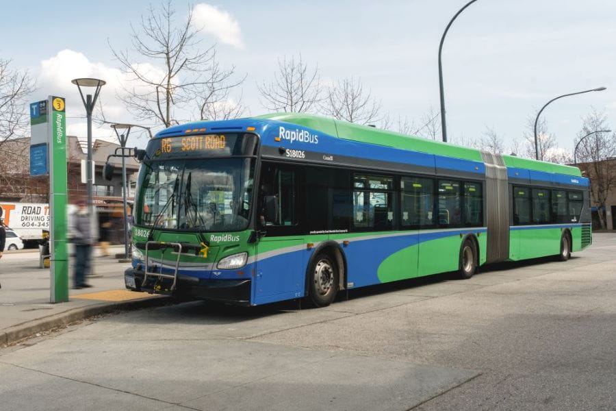 R6 Scott Road RapidBus at bus stop