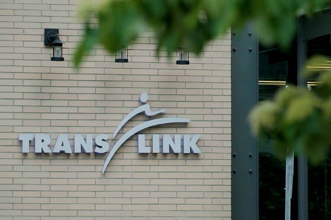 TransLink sign outside of the Sapperton Headquarters