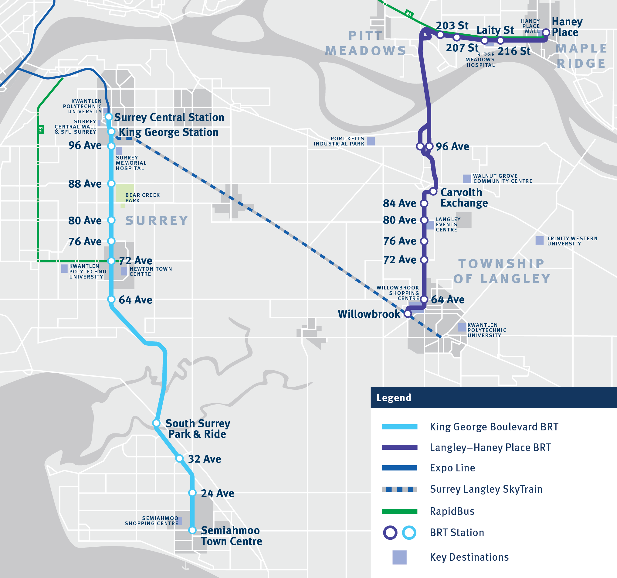 BRT station map